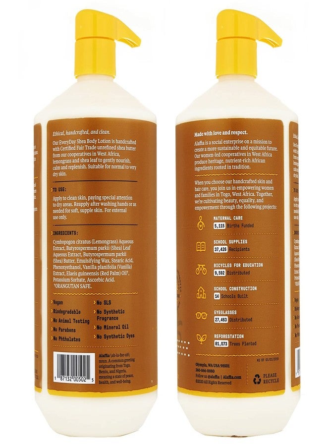 Alaffia EveryDay Shea Body Lotion, Vanilla 32 fl oz - Image 2